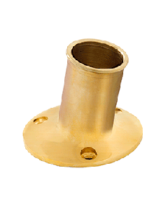 Whitecap Top-Mounted Flag Pole Socket Polished Brass - 1" ID S-5002B