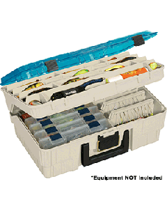 Plano Two-Tier Magnum Satchel XL - Beige/Blue 135010