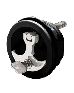 Whitecap Compression Handle CP Zamac/Black Nylon Locking Fresh Water Use Only S-1415BC