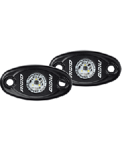 Rigid Industries A-Series Black High Power LED Light - Pair - Blue 482113