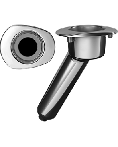 Mate Series Elite Screwless Stainless Steel 30° Rod & Cup Holder - Drain - Oval Top C2030DS