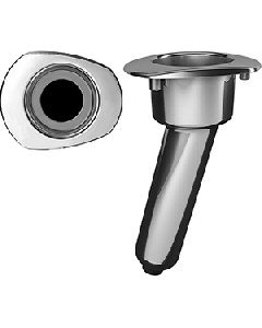Mate Series Elite Screwless Stainless Steel 15° Rod & Cup Holder - Drain - Oval Top C2015DS