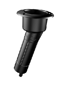 Mate Series Mate Series Plastic 15&Deg; Rod &Amp; Cup Holder - Drain - Round Top - Black P1015Db 72523