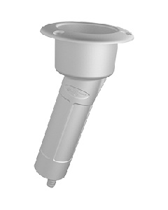 Mate Series Mate Series Plastic 15&Deg; Rod &Amp; Cup Holder - Drain - Round Top - White P1015Dw 72524