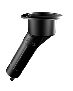 Mate Series Mate Series Plastic 30&Deg; Rod &Amp; Cup Holder - Drain - Round Top - Black P1030Db 73143