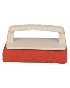 Starbrite Scrub Pad W/Handle Med Red STA 40130