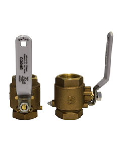 GROCO 1 1/4" NPT BRONZE IN-LINE BALL VALVE