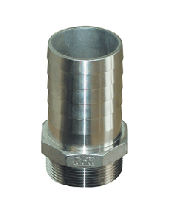 GROCO 1-1/4"" NPT x 1-1/4" ID Stainless Steel Pipe to Hose Straight Fitting PTH-1250-S