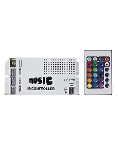 HEISE Sound Activated RGB Controller w/IR Remote HE-RGBSAC-1