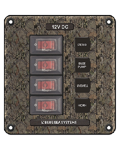 BLUE SEA 4323 CIRCUIT BREAKER SWITCH PANEL 4 POSITION CAMO 4323