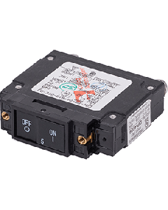 BLUE SEA 7454 UL-489 CIRCUIT BREAKER 5A AC FLAT ROCKER 7454
