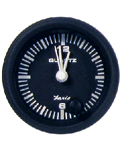 Faria Euro Black 2" Clock - Quartz (Anal 12825