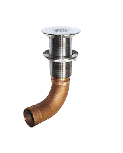 GROCO 1-1/4" Hose Barb Stainless Straight Deck Drain SCUS-1250