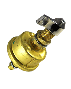 COLE HERSEE SINGLE POLE BRASS BATTERY SWITCH WITH FACEPLATE M-284-09-BP