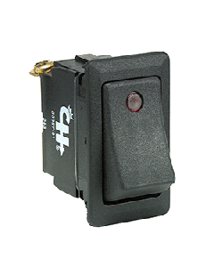 COLE HERSEE ROCKER SWITCH W/ SMALL ROUND PILOT LIGHT  56327-01-BP