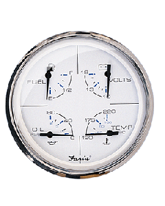 Faria Beede Instruments FARIA CHESAPEAKE WHITE SS 5" MULTIFUNCTION GAUGE 33864
