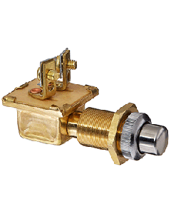 Cole Hersee Heavy Duty Push Button Switch w/Gasket Seal SPST Off-On 2 Screw - 10A M-485-BP