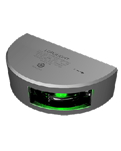 Lopolight Starboard SideLight - Vertical Mount - Silver Housing - 2nm - Green 301-001