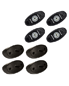 RIGID Industries A-Series Rock Light Kit - 4 Amber Lights - Black 400243