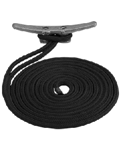 SEA DOG DOUBLE BRAIDED NYLON DOCK LINE 3/8" X 20' BLACK 302110020BK-1