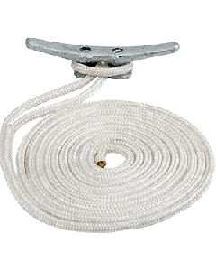 SEA DOG DOUBLE BRAIDED NYLON DOCK LINE 5/8" X 20' WHITE 302116020WH-1
