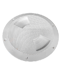 SEA DOG ABS DECK PLATE WHITE TEXTURED 6" QUARTER TURN TO