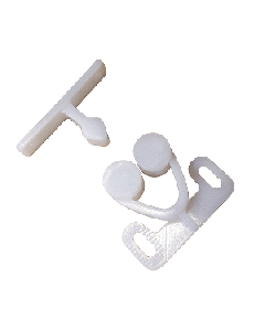 SEA DOG NYLON TWIN ROLLER DOOR CATCH - WHITE 227141-1