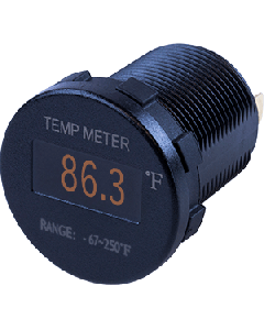 Sea-Dog Round OLED Temperature Meter Fahrenheit w/6' Lead 421610-1