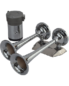 SEA DOG CHROME PLATED TRUMPET AIRHORN MINI TWIN W/