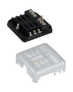 Sea-Dog Blade Style LED Indicator Fuse Block w/Negative Bus Bar - 6 Circuit 445185-1