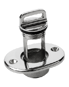 Sea-Dog Oblong Captive Garboard Drain and Plug - 316 Stainless Steel 520065-1