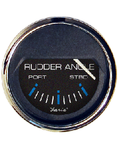 FARIA CHESAPEAKE BLACK 2" RUDDER INDICATOR GAUGE