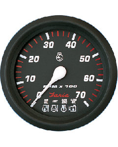 Faria Beede Instruments FARIA PROFESSIONAL RED 4" TACHOMETER (7000 RPM) W/SYSTEM 34650
