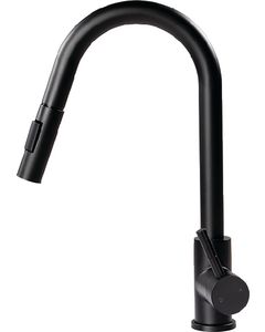 FAUCET BULL PULLDDOWN BLKMATTE