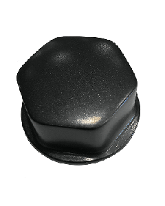 Schmitt and Ongaro Faux Center Nut Black w/1/2" and 5/8" M12 Base f/Cast Steering Wheels CAP030B