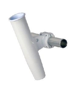 C. E. Smith Aluminum Horizontal Clamp-On Rod Holder 1-5/16" OD White - Powdercoat w/Sleeve 53711