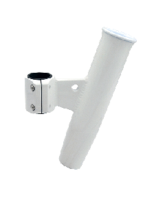 C.E. Smith Aluminum Vertical Clamp-On Rod Holder 1-2/3" OD White Powdercoat w/Sleeve 53726
