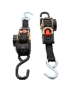 CAMCO TIE DOWN STRAPS 1" WIDTH RETRACTABLE 6" DUAL HOOKS 50033