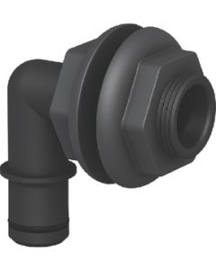 FLOW RITE 3/4  QL ELBOW DBL NUT THRU BLK MA-007-QLB