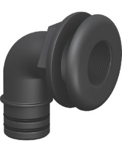 FLOW RITE 1-1/8  THRU-HULL ELBOW THREADD MA-044-QLB
