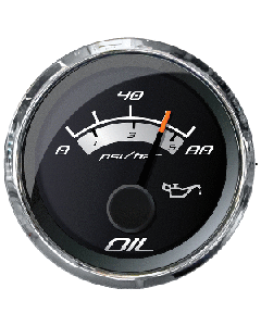 FARIA PLATINUM 2" OIL PRESSURE GAUGE (80 PSI) 22024