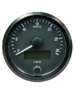 VDO SINGLEVIU 80MM (3-1/8") TACHOMETER - 3000 RPM A2C3832980030