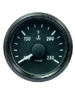 VDO SINGLEVIU 52MM (2-1/16") WATER TEMP GAUGE - 250 DEG F A2C3833350030