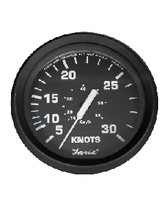Faria Beede Instruments FARIA EURO BLACK 4" 30 KNOT  SPEEDOMETER F/ MECHANICAL  32809