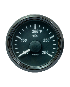 VDO SINGLEVIU 52MM (2-1/16") OIL TEMP GAUGE - 300 DEG F A2C3833410030