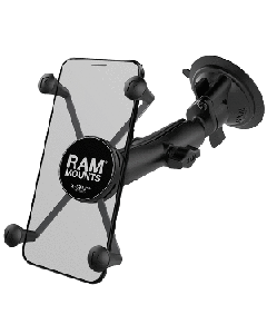RAM MOUNT X-GRIP LARGE PHONE MOUNT LONG ARM W/ SUCTION BASE