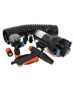 JABSCO HOTSHOT HD6 HEAVY DUTY WASHDOWN PUMP W/ 25' HOSECOIL P601J-219N-4A