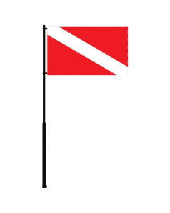 Mate Series Flag Pole - 36" w/Dive Flag FP36DIVE