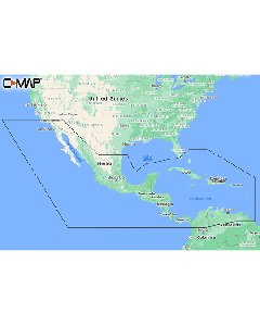 C-MAP CENTRAL AMERICA AND  CARIBBEAN REVEAL COASTAL CHART M-NA-Y205-MS