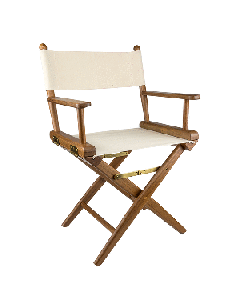 WHITECAP TEAK DIRECTOR'S CHAIR WITH NATURAL SEAT COVERS